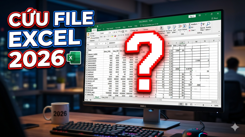 Cách Phục hồi File Excel lỗi Corrupt, Ghi đè hoặc Chưa lưu 2026