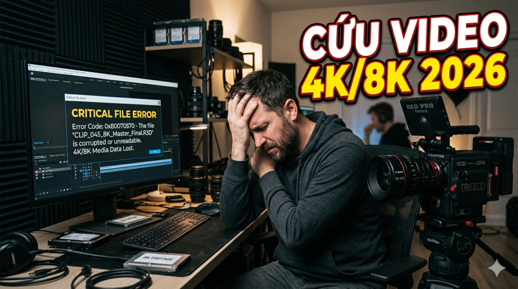 Dịch vụ Sửa file video bị hỏng (MP4, MOV, MXF) 2026: Cứu file RSV Sony, ARRI, RED