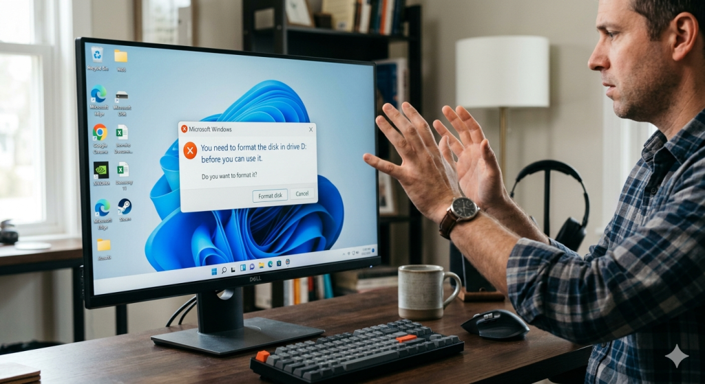 Cứu Dữ Liệu Ổ Cứng Báo Format, Bị RAW Không Cần Định Dạng [2026]