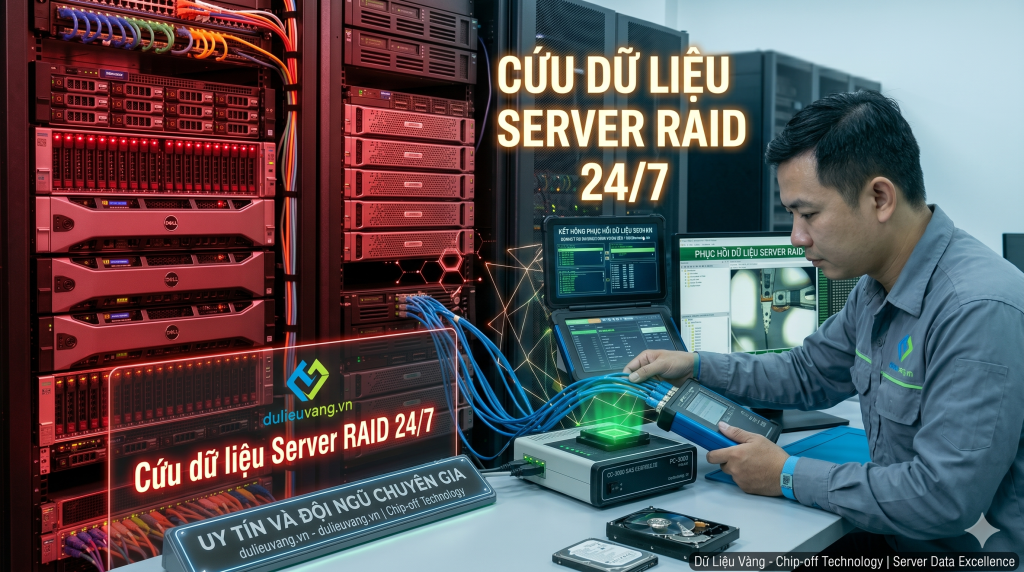 Cứu dữ liệu Máy chủ Server RAID TP. Hồ Chí Minh: Khôi phục 24/7 & Bảo mật 2026