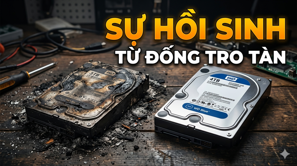 Chuyện lạ Cứu dữ liệu: Hồi sinh 100% từ Thiết bị Cháy, Nát, Ngâm nước